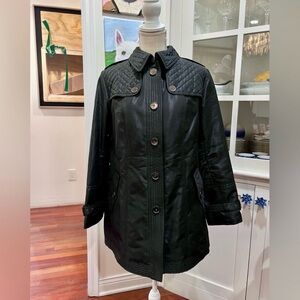 Burberry Black Quilted Trench Coat
